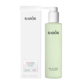 BABOR front packaging of gel tonic cleanser showing bottle and label benefiting easy identification