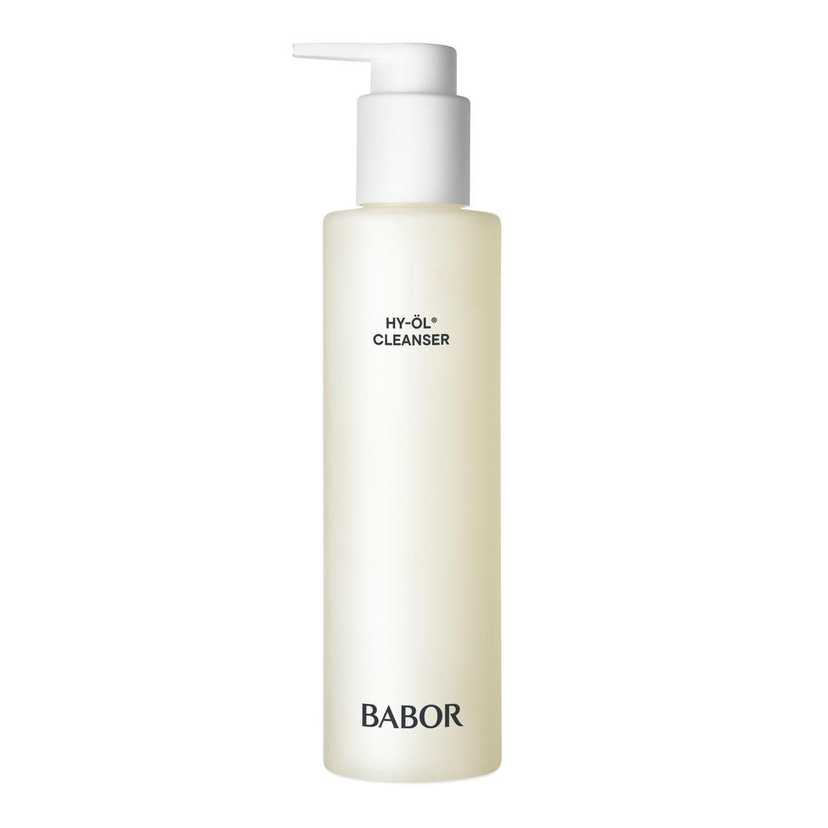 BABOR HY-OL Cleanser front bottle showing product and size benefit: easy identification