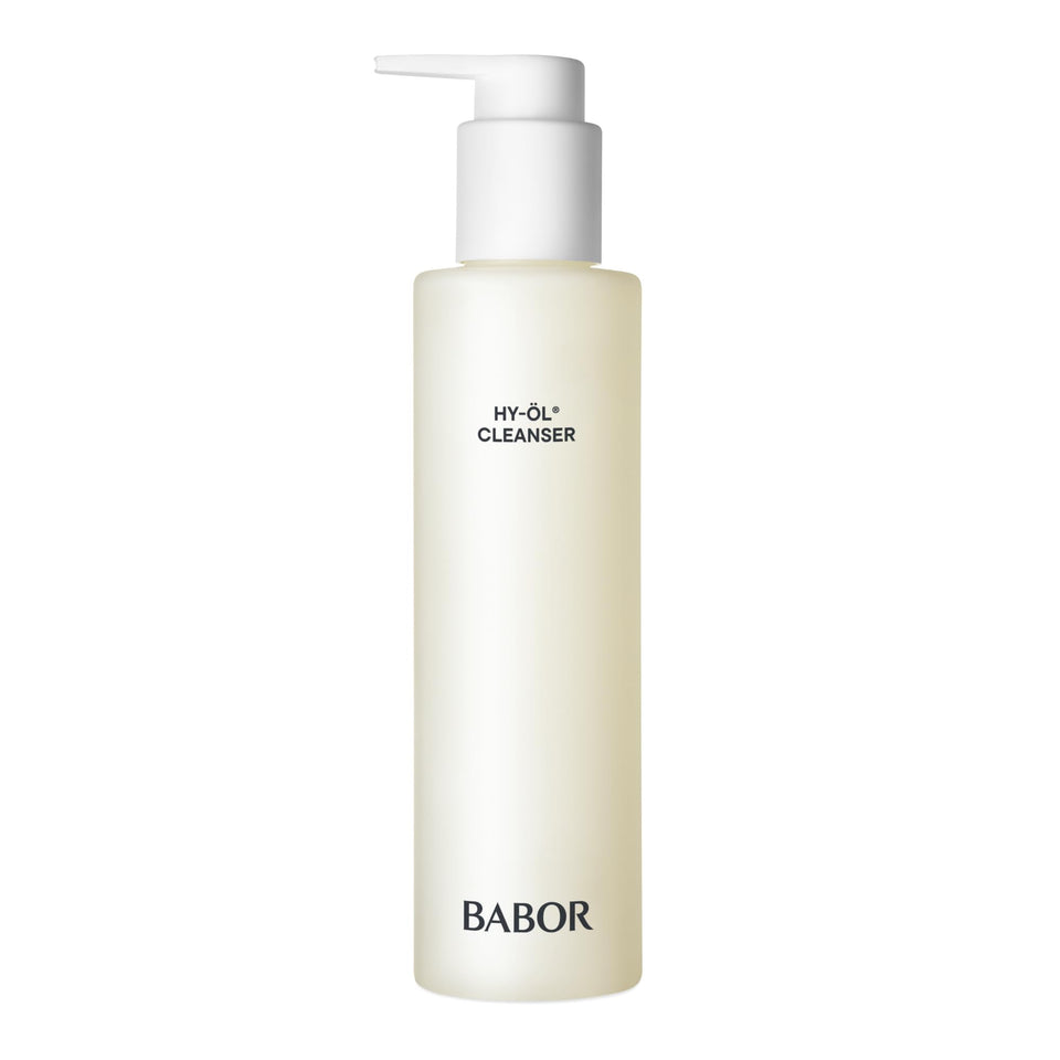 BABOR HY-OL Cleanser front bottle showing product and size benefit: easy identification