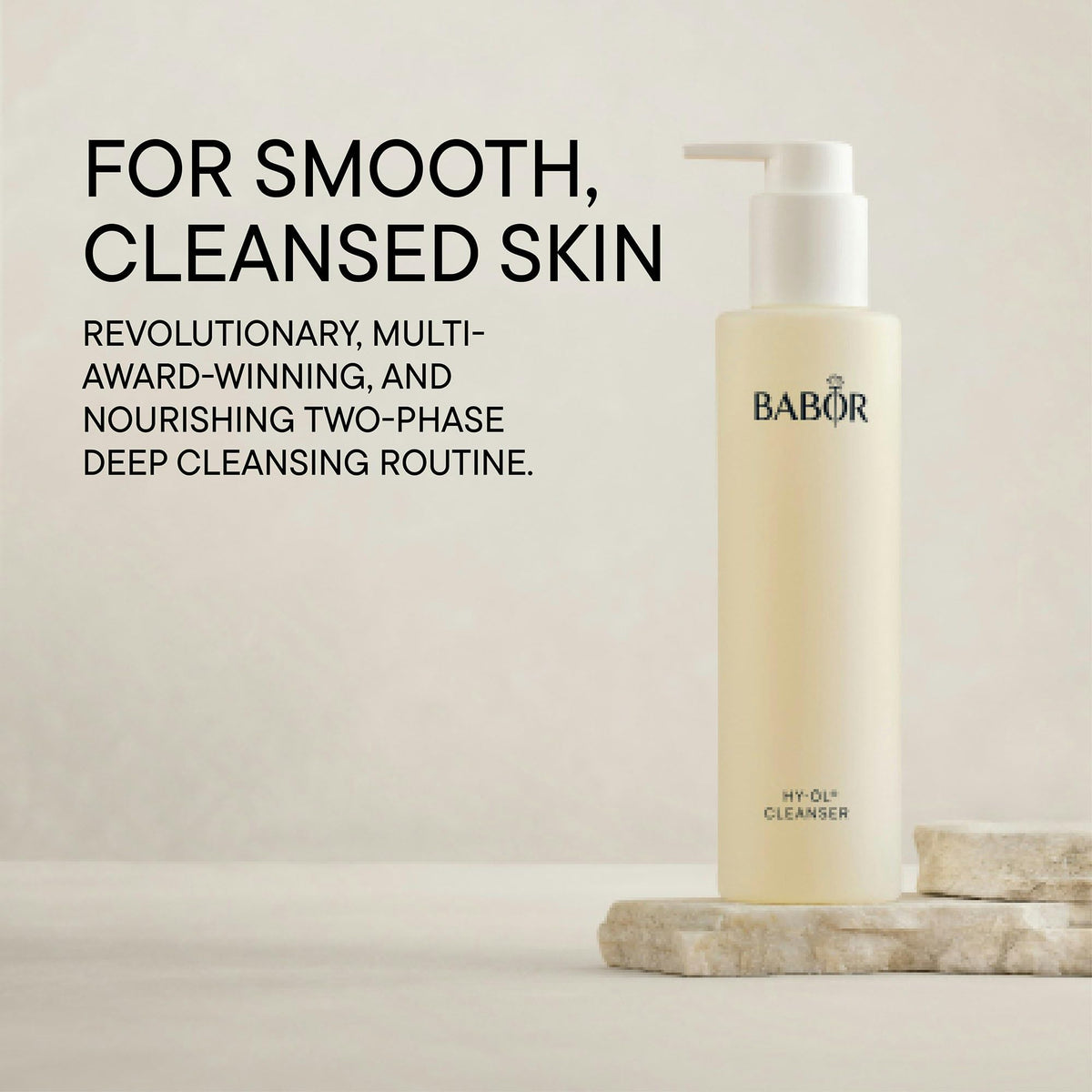 BABOR HY-OL Cleanser two-phase oil and water separation highlighting cleansing power
