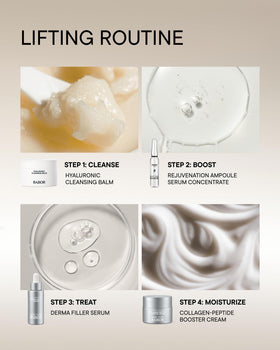 BABOR cleansing balm on bathroom shelf styled to show daily routine luxury benefit