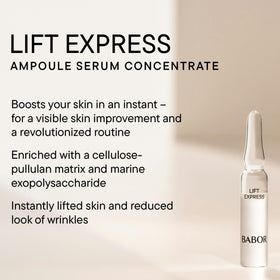 BABOR ampoule close-up revealing glass vial and concentrated serum
