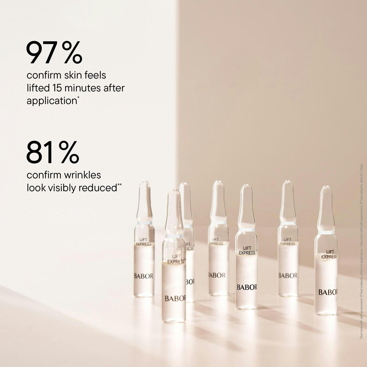 BABOR serum drop on fingertip illustrating smooth hydrating texture