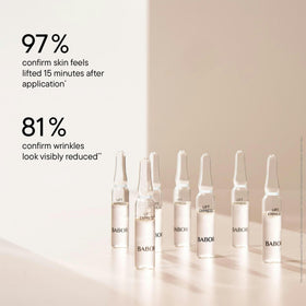 BABOR serum drop on fingertip illustrating smooth hydrating texture