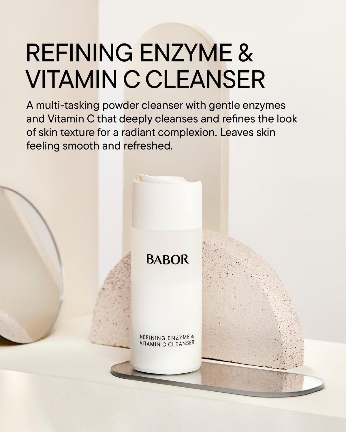 BABOR close-up of fine powder texture for gentle exfoliation
