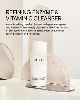 BABOR close-up of fine powder texture for gentle exfoliation