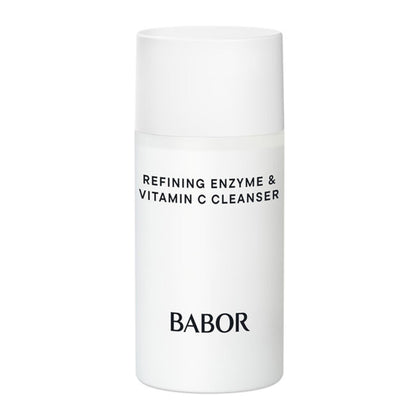 BABOR front packaging showing travel-size cleanser and clear product identity for convenience
