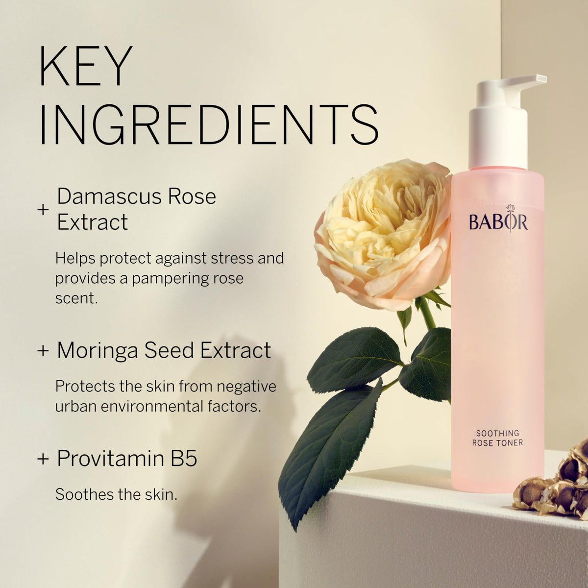 BABOR Damascus rose extract visual emphasizing soothing and protection