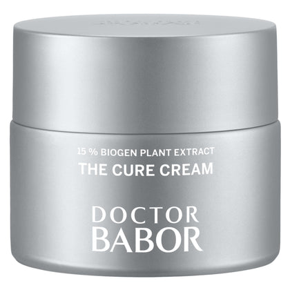 BABOR jar front view showing The Cure Cream for visible barrier repair