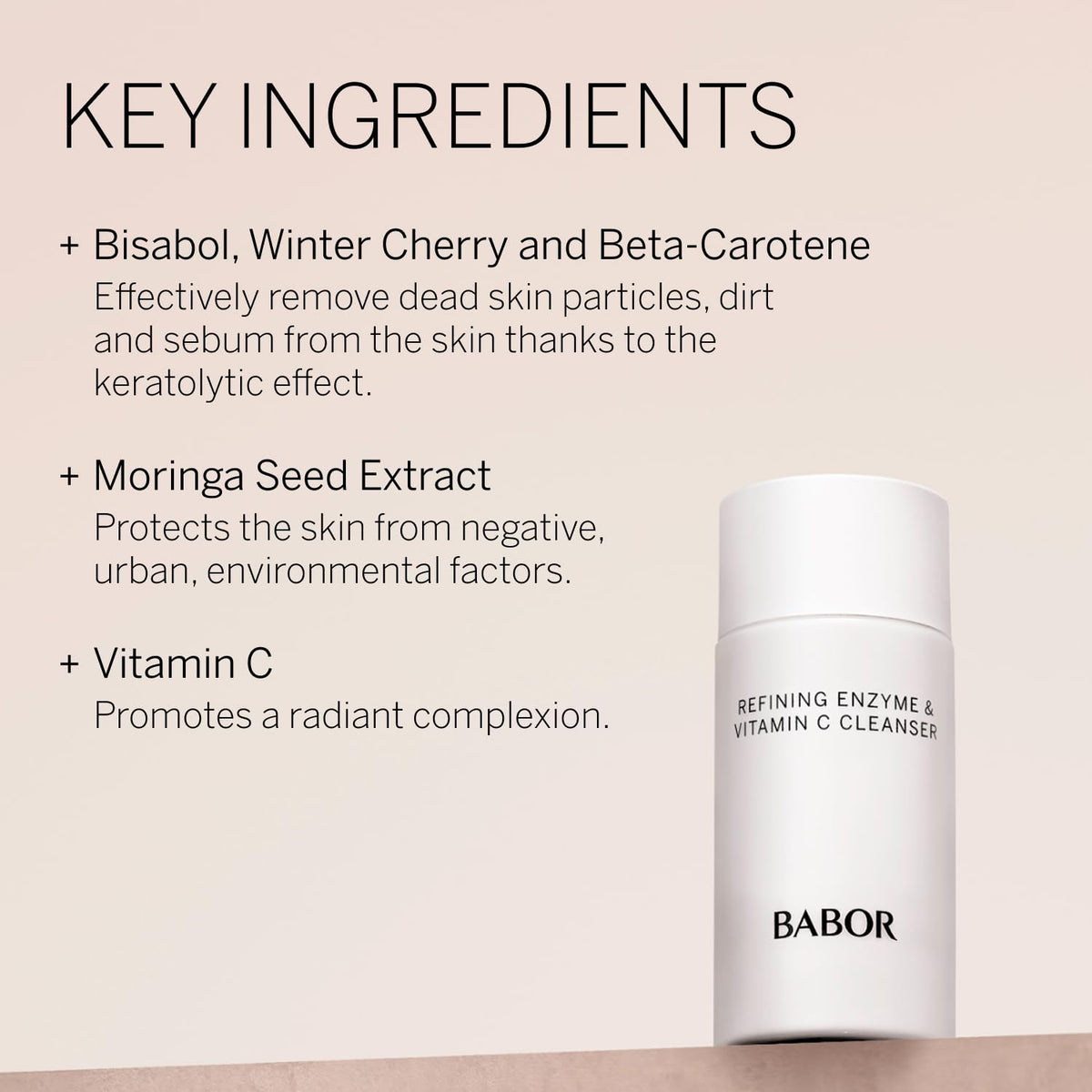 BABOR travel 0.5 oz placed next to passport showing portable size and travel-friendly benefit