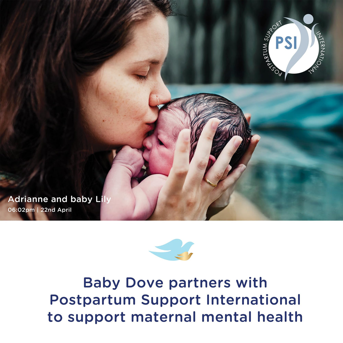 Baby Dove three-pack staged showing value and travel-ready benefit