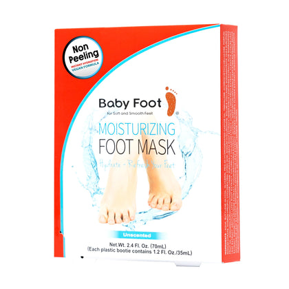 Baby Foot front packaging showing booties and benefits