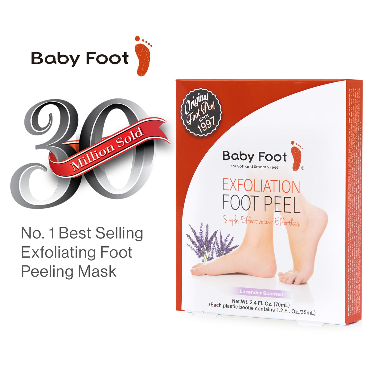 Baby Foot open booties close-up illustrating easy one-hour application benefit