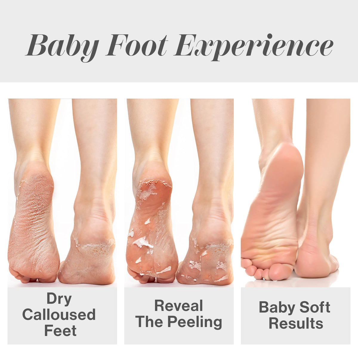 Person wearing Baby Foot booties demonstrating hands-free spa convenience benefit