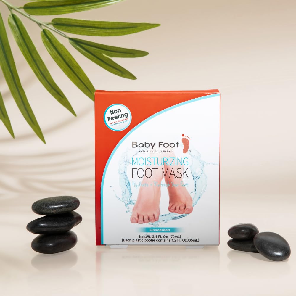 Baby Foot lotion texture spread showing rich moisturization