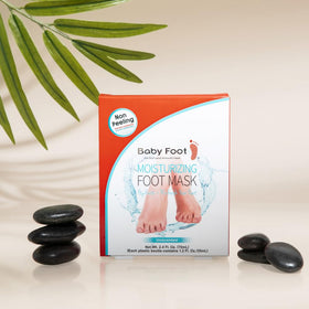Baby Foot lotion texture spread showing rich moisturization