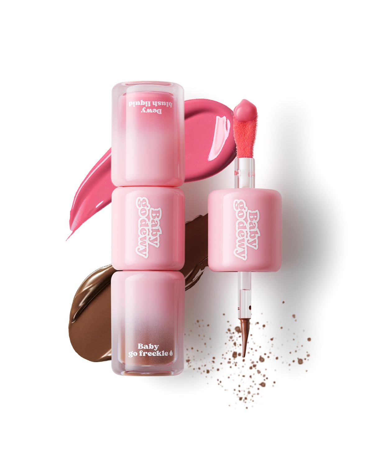 Baby Go Dewy front packaging showing dual-ended convenience and portability