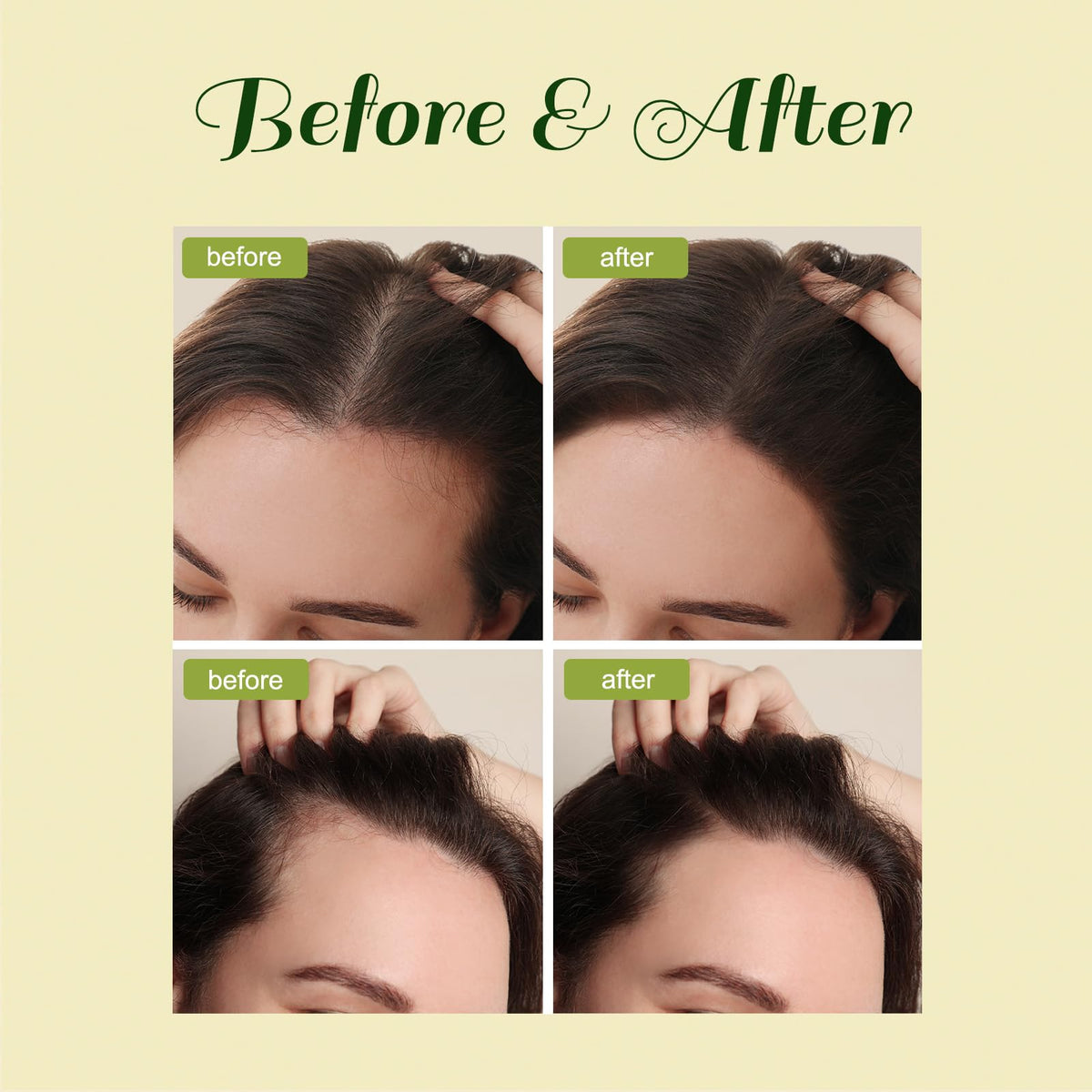 BabyFaceDiary drops on hair ends demonstrating frizz control and softness
