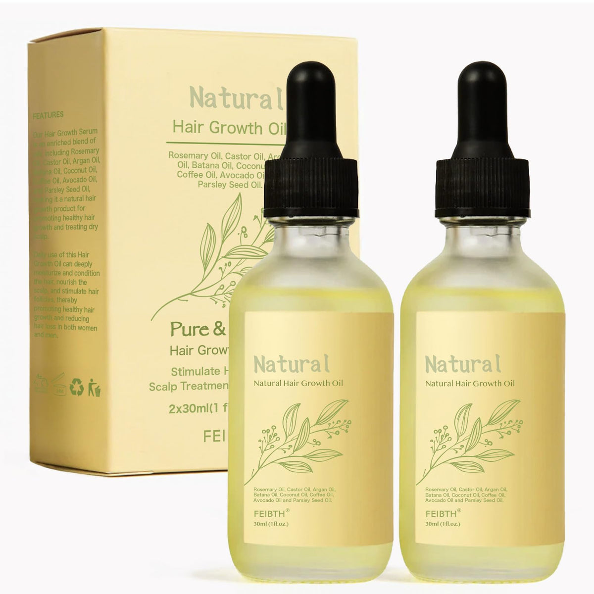 BabyFaceDiary front bottle showing rosemary and batana benefits for shine