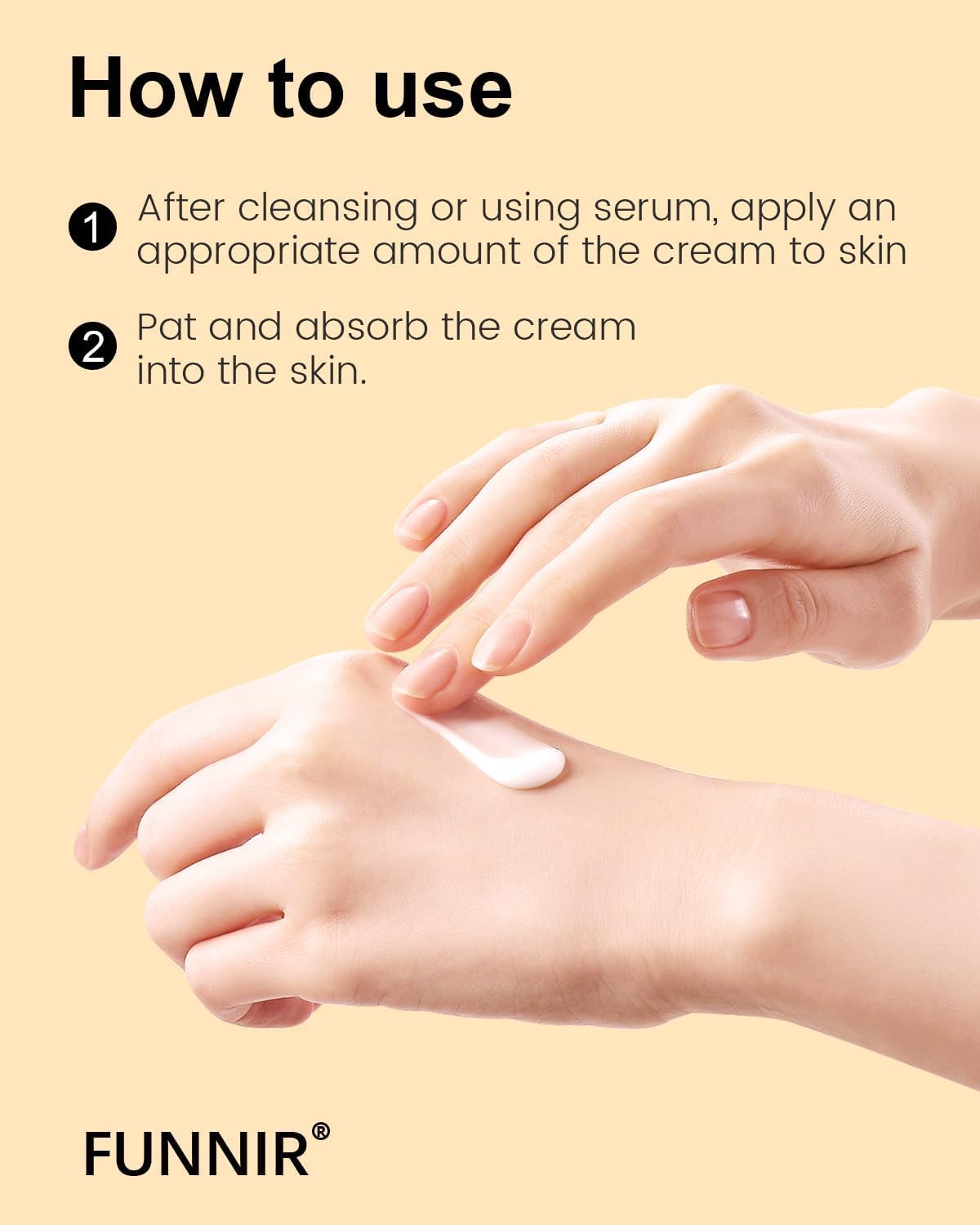 BabyFaceDiary FUNNIR in skin care routine, applying cream that boosts hydration and layering