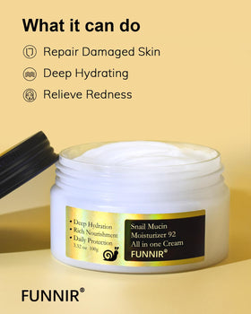 BabyFaceDiary FUNNIR texture close-up of gel-cream, lightweight hydrating finish visible