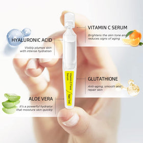 BACHERI ingredient closeup highlighting vitamin C derivative and glutathione