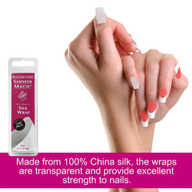 BACKSCRATCHERS adhesive backing detail with peel edge, showing easy application benefit
