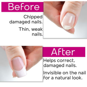 BACKSCRATCHERS finished nail with polish over wrap, illustrating smooth, salon-ready look benefit