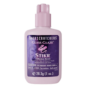 BACKSCRATCHERS bottle front view showing product branding and strong adhesion benefit