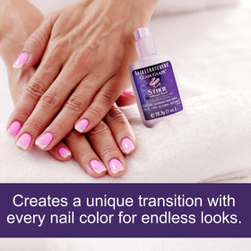 BACKSCRATCHERS sealed nail finish beside ruler for size comparison and long-lasting look benefit