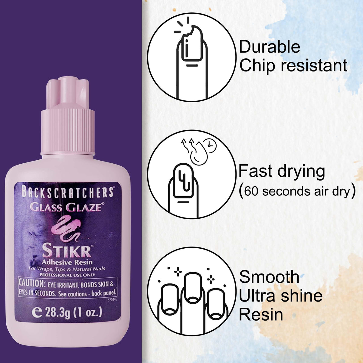 BACKSCRATCHERS resin being misted with activator to show fast-dry curing benefit