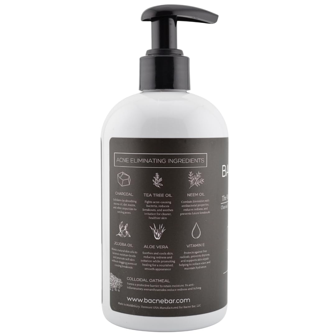 Bacne Bar recyclable bottle detail emphasizing eco-friendly packaging benefit