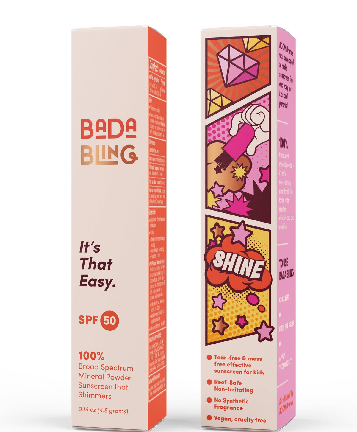 Bada Boom brush applicator close-up demonstrating easy, mess-free reapplication