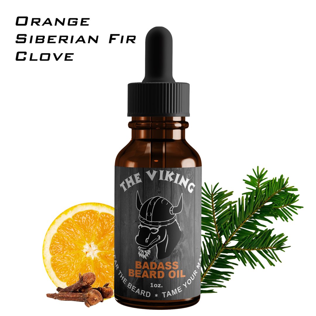 Badass Beard Care close-up of dropper and oil texture demonstrating lightweight absorption