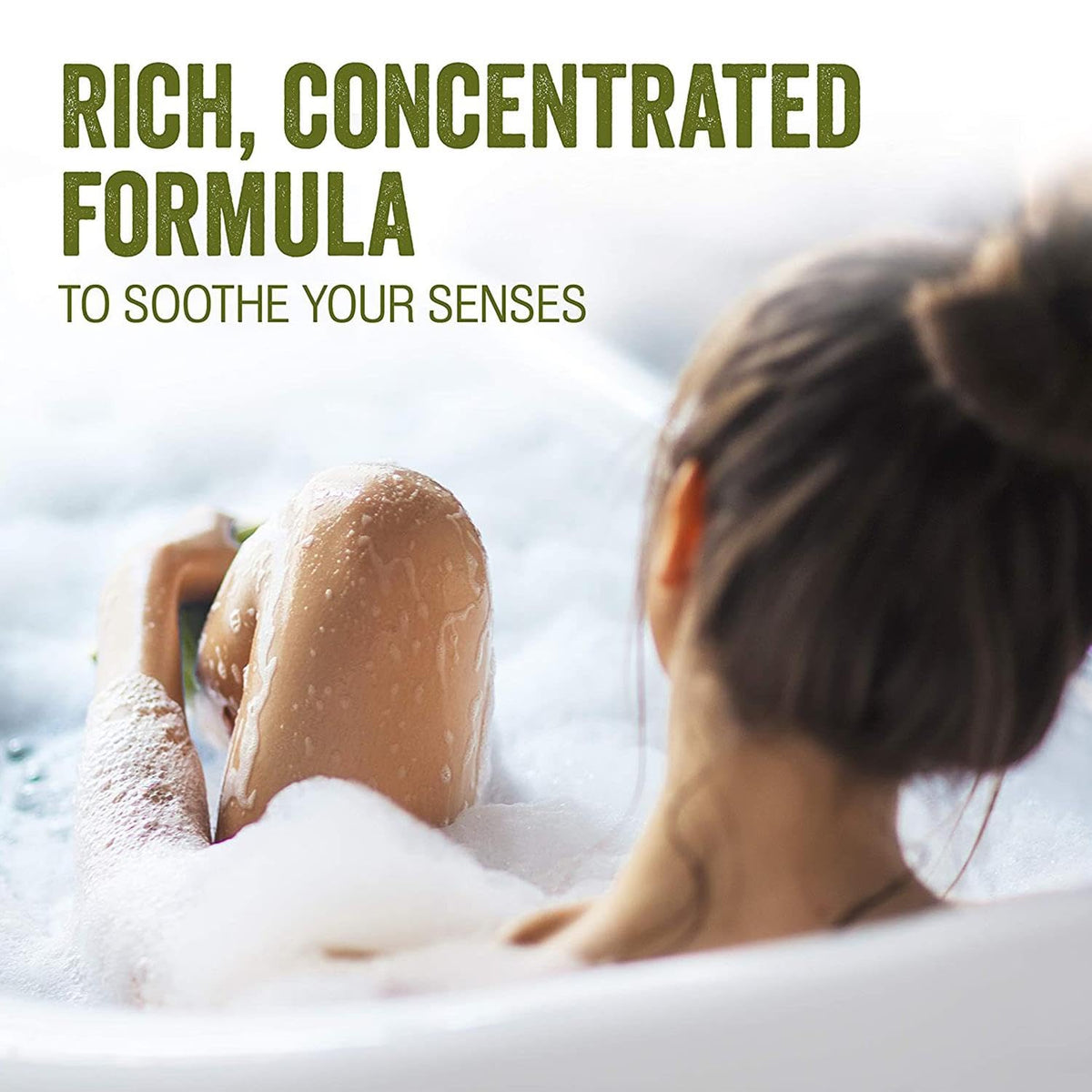 Badedas beside bathtub showing volume and bath-ready performance benefit