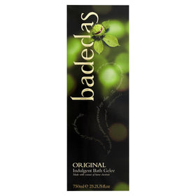 Badedas bottle front view showing packaging and easy-pour design benefit