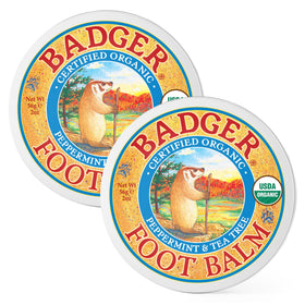 Badger front tin view showing compact organic balm and travel-ready benefit