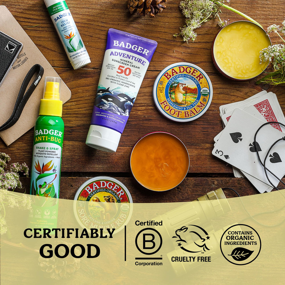 Badger lifestyle image of relaxed feet with balm showing soothing evening routine
