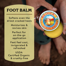 Badger open tin close-up of balm texture demonstrating rich moisturizing feel
