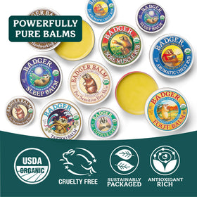 Badger balm being applied to a worker's rough hands for protection