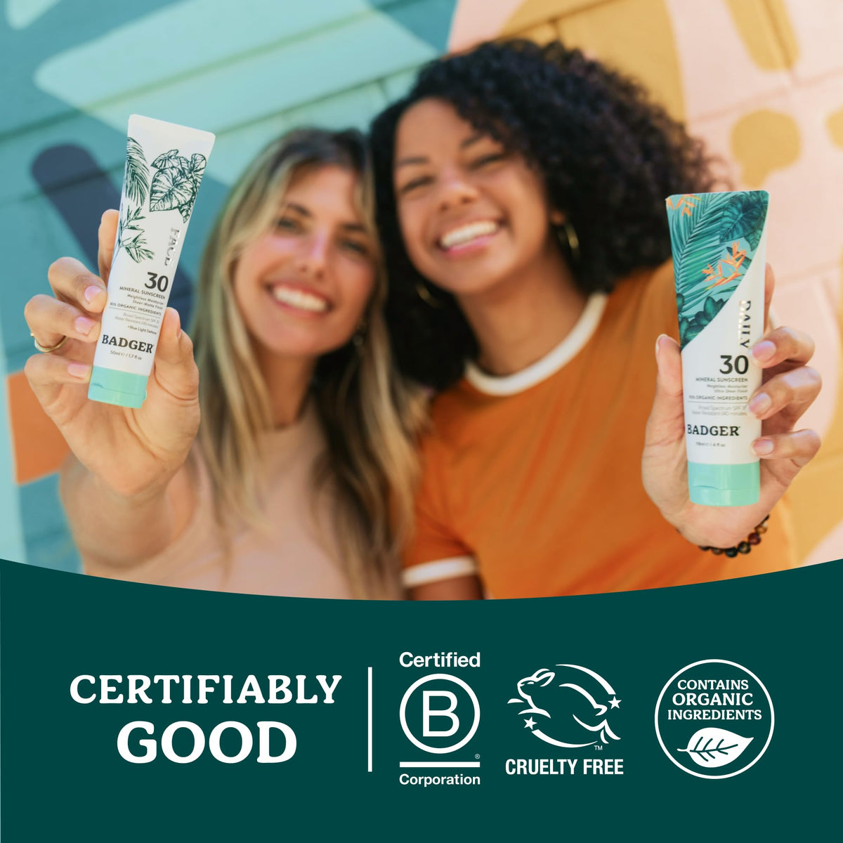 Badger tube on recycled cardboard to show eco-friendly packaging commitment