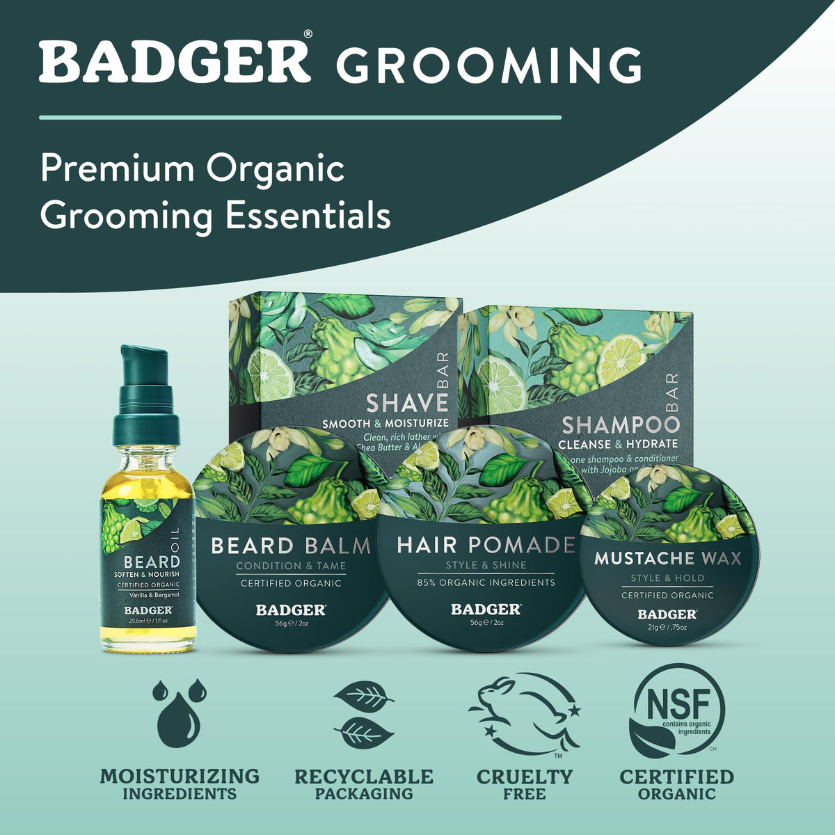 Badger pomade in-hand application on fingers, shows easy pick-up and warmability