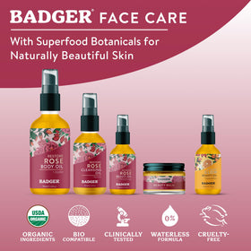 Badger applying balm on hand to demonstrate moisturization and quick absorption