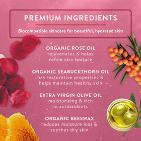 Badger label close-up highlighting organic ingredients and product identity