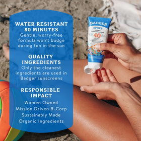 Badger ingredient label showing organic simple-ingredient benefit