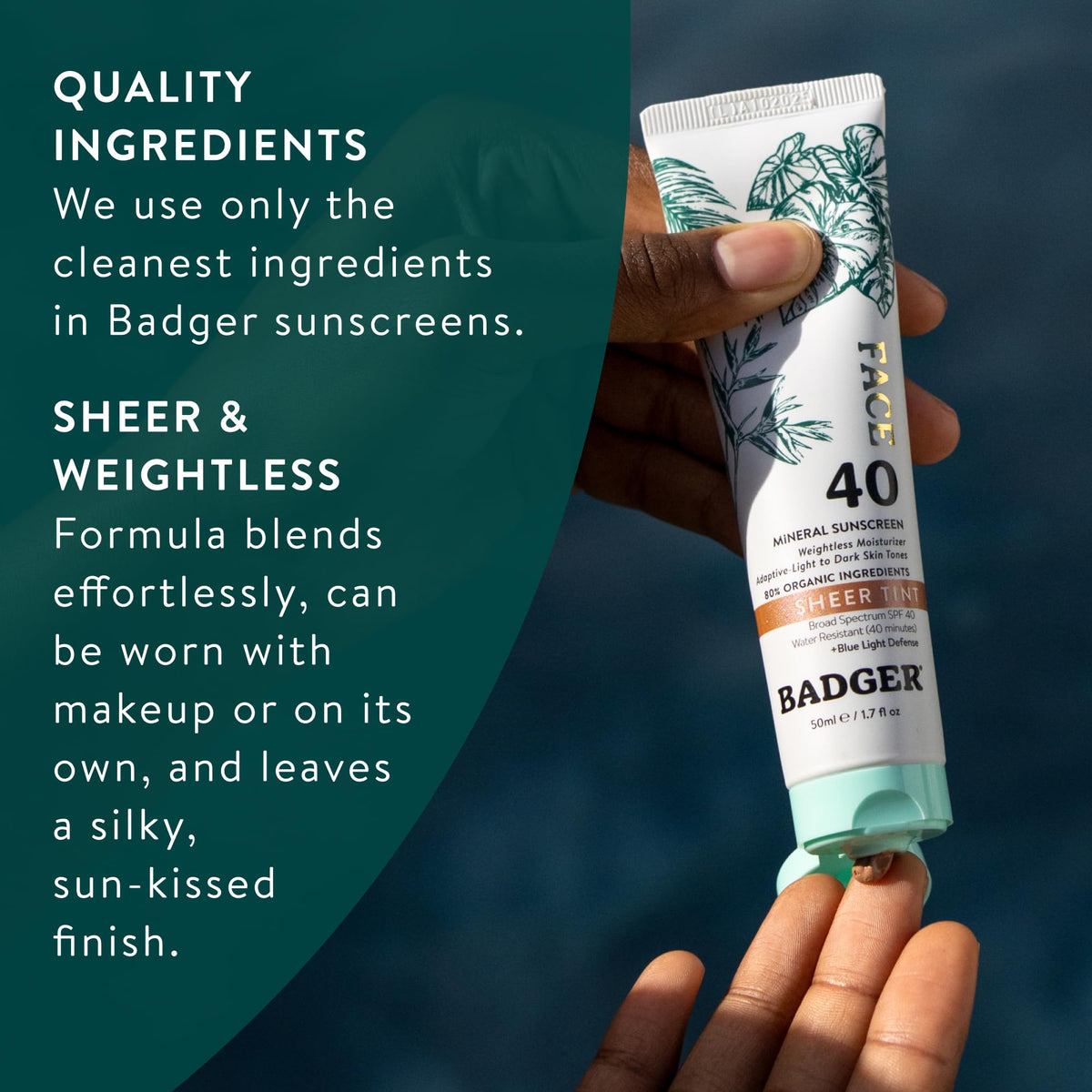 Badger tube with travel items illustrating TSA-friendly, on-the-go protection