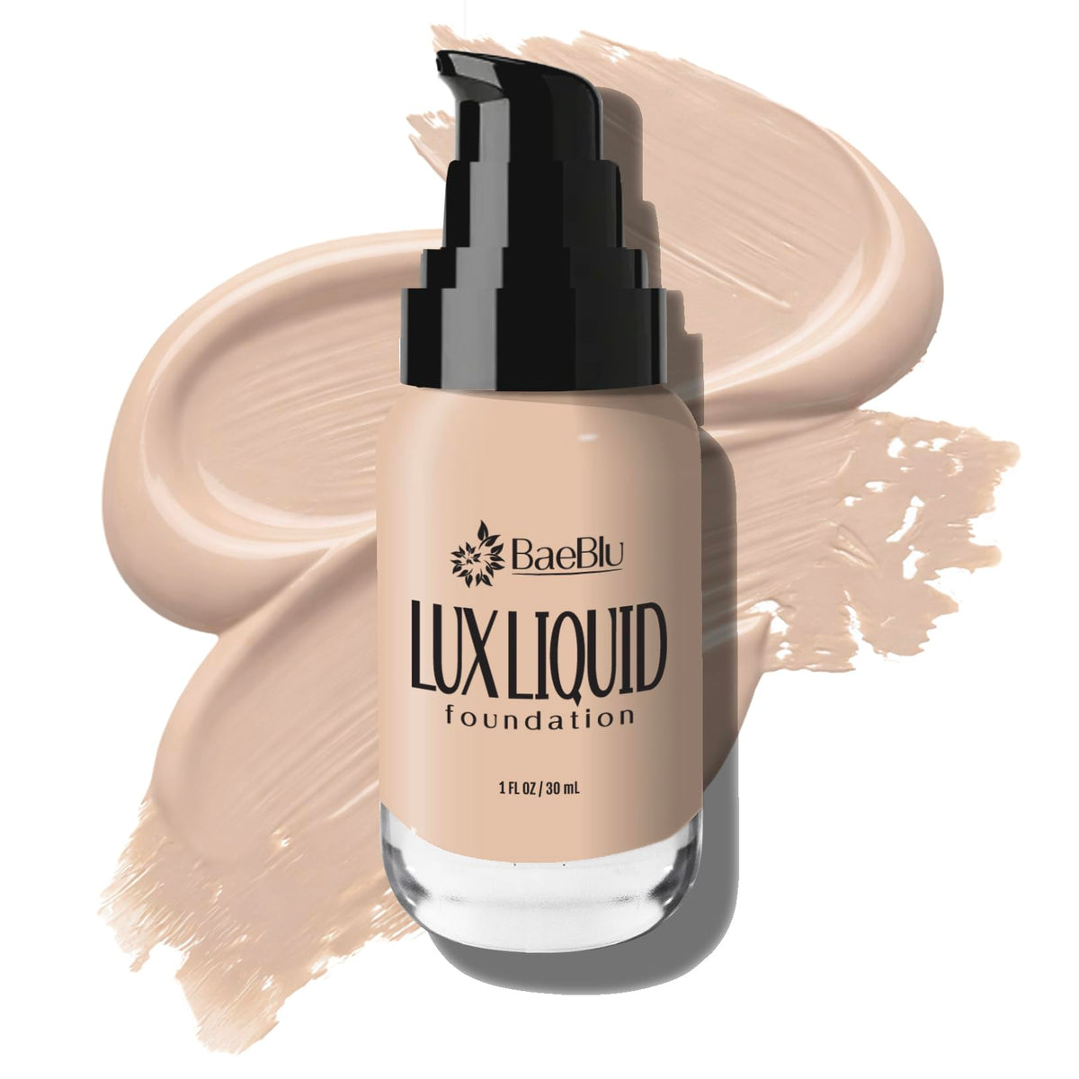BaeBlu front packaging showing Hazelnut shade and natural finish benefit