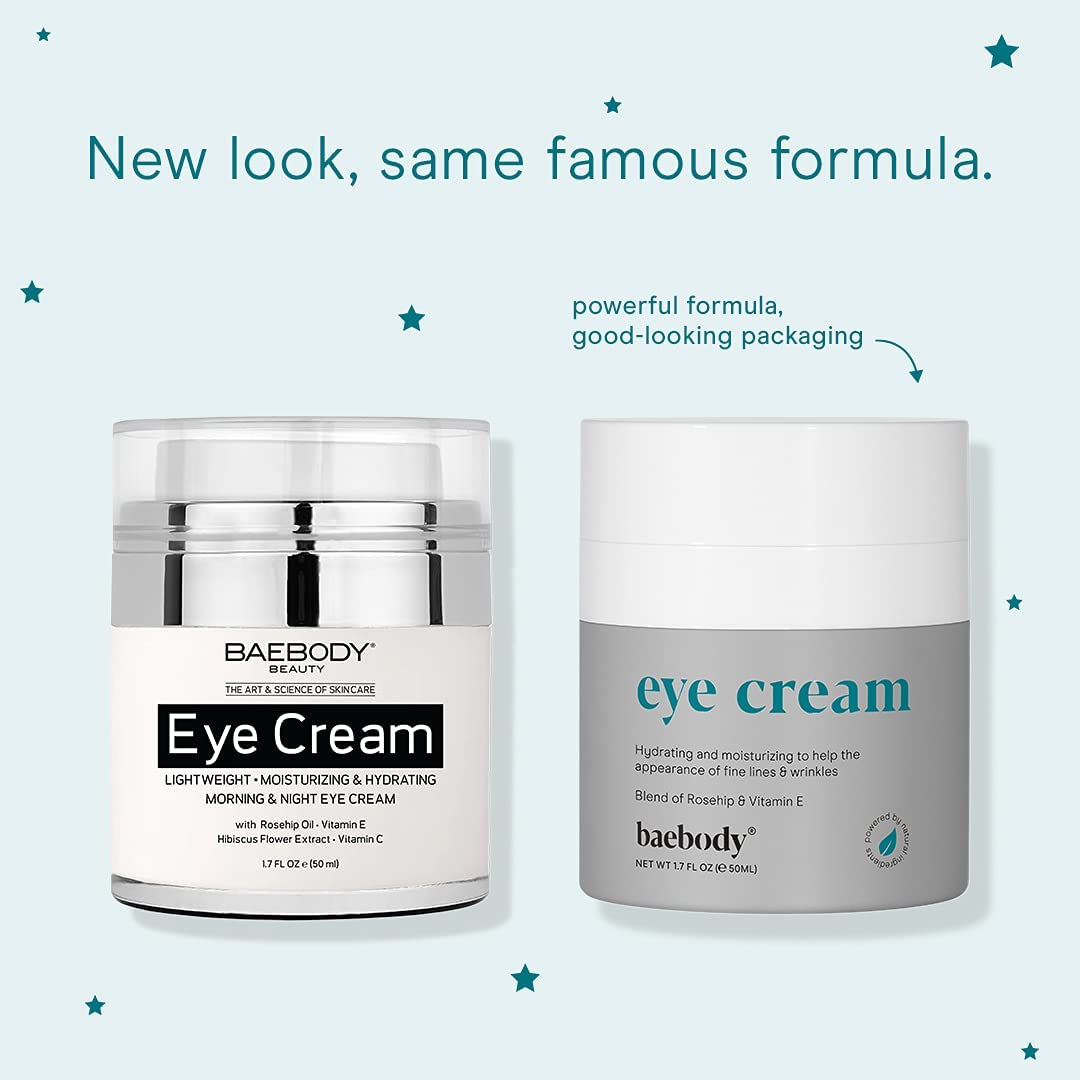Baebody eye cream pump and cap detail highlighting easy dispensing