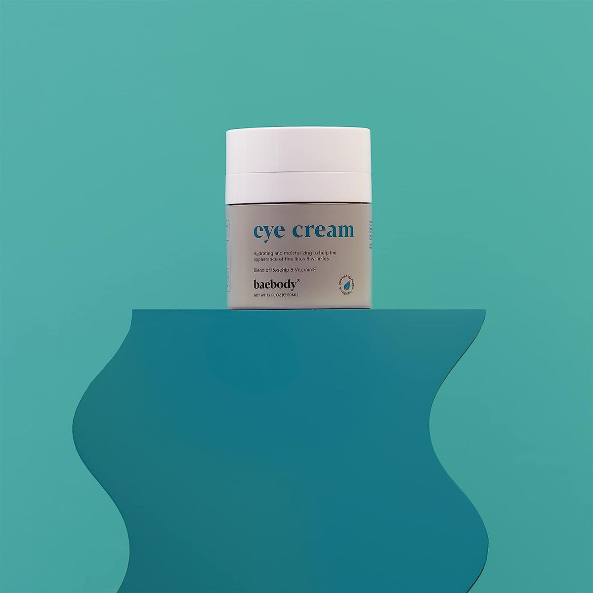 Baebody eye cream texture close-up showing rich hydrating consistency