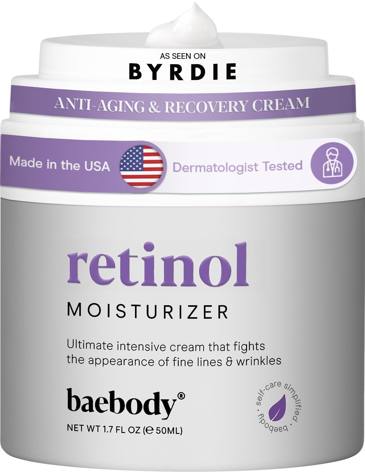 Baebody front packaging showing pump and 50ml size for hygienic use